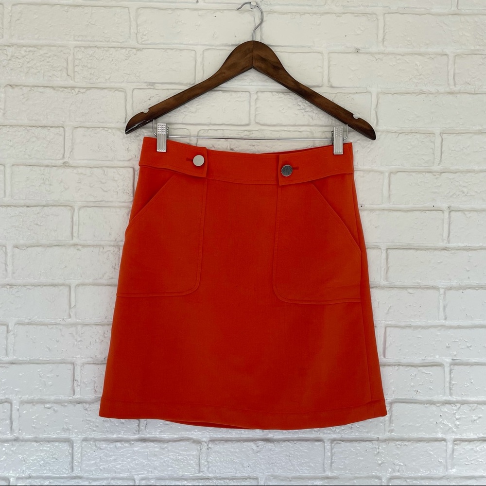 Banana Republic orange mod a-line skirt size 4